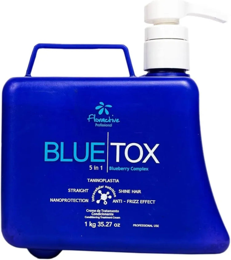 FLORACTIVE PROFESSIONAL BLUE TOX 5 IN 1 BLUEBERRY COMPLEX TANINOPLASTIA HAIR STRAIGHTENING CREAM 1KG