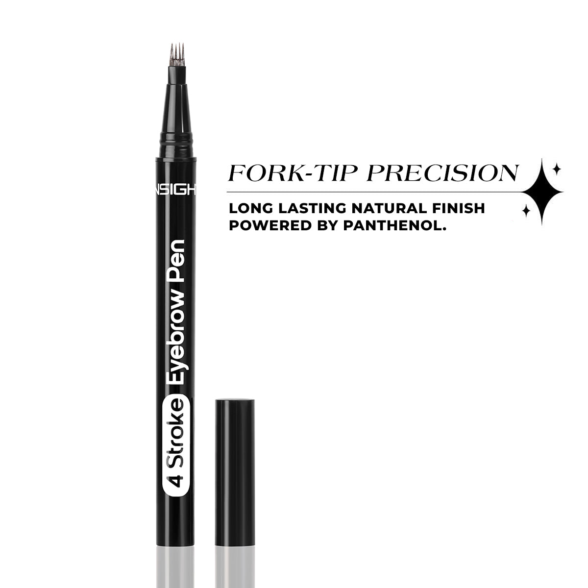 Insight Cosmetics 4 Stroke Eyebrow Pen, Black