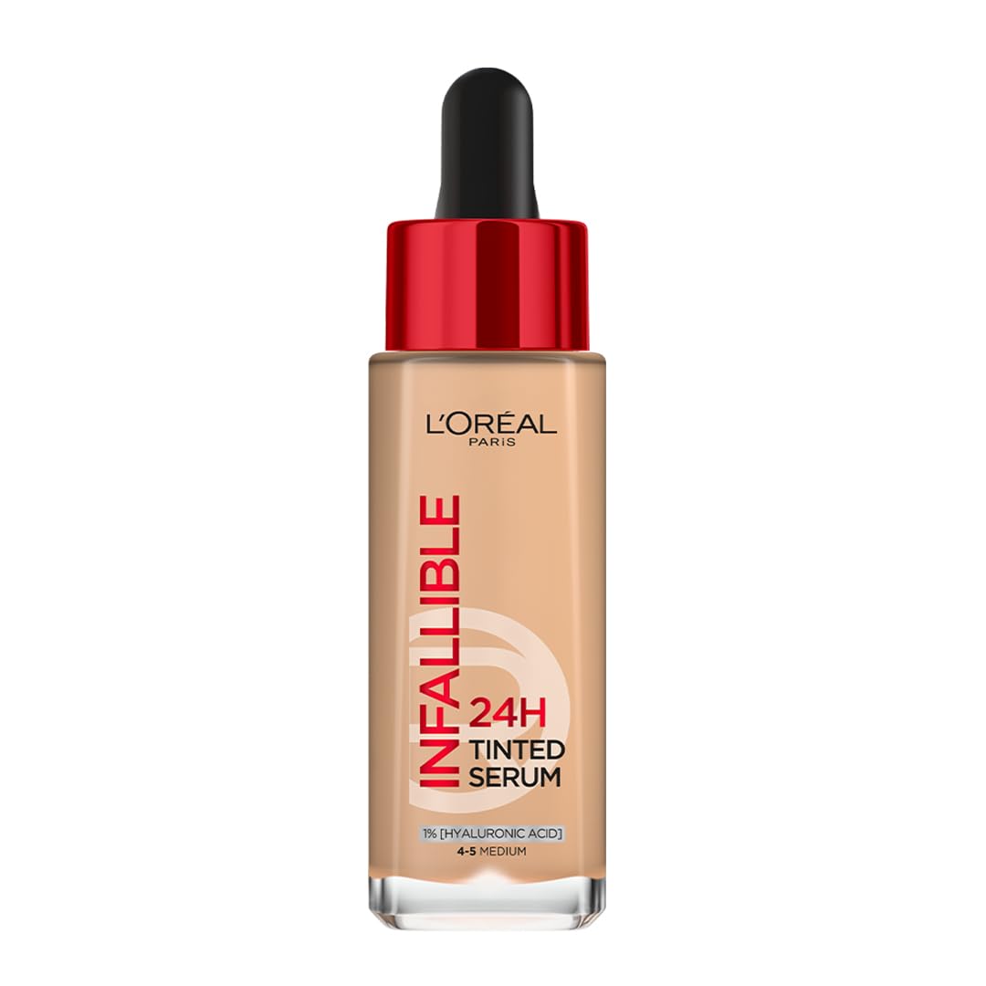 LOREAL PARIS INFALLIBLE 24H TINTED SERUM FOUNDATION DEWY FINISH 5-6 MEDIUM TAN 30ML