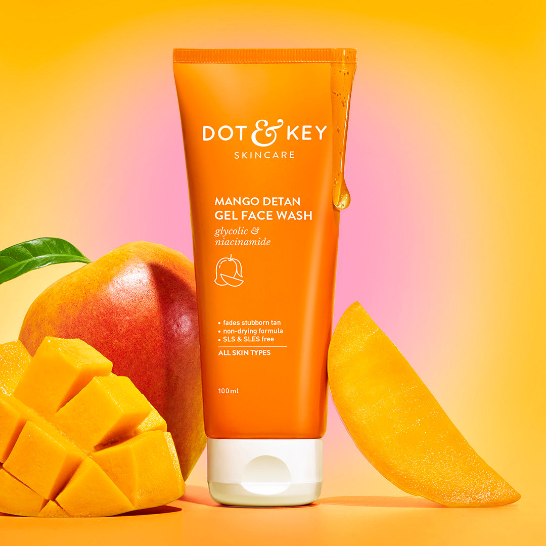DOT & KEY MANGO DETAN GEL FACE WASH GLYCOLIC AND NIACINAMIDE 100ML