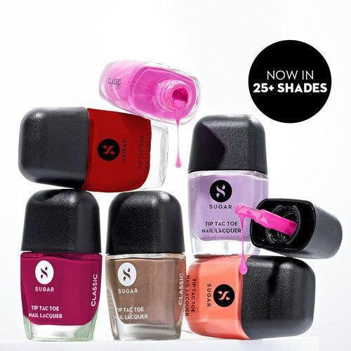 SUGAR Cosmetics Tip Tac Toe Nail Lacquer Classic, 25 Crimson Canopy