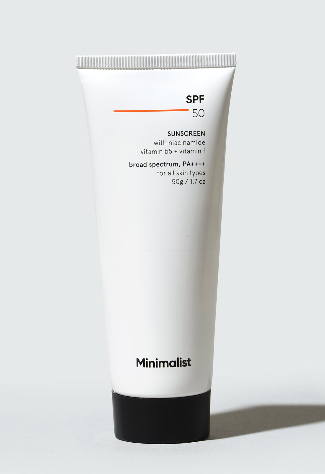 MINIMALIST SPF 50 SUNSCREEN WITH NIACINAMIDE + VITAMIN B5+ VITAMIN F 50G