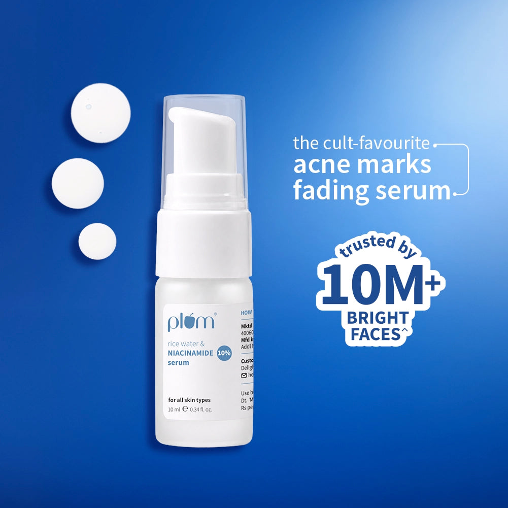 Plum Goodness 10% Niacinamide & Rice Water Face Serum – Trial Pack